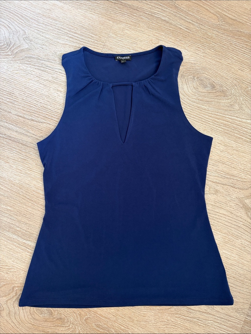 Express Navy Sleeveless Keyhole top size Medium